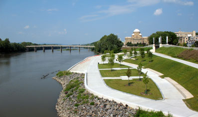 The Levee that Protects the City of Wilkes-Barre, Pa